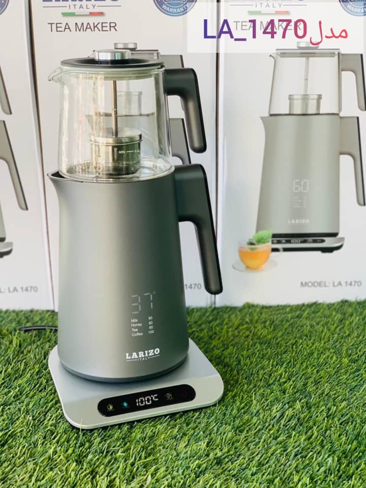 چای ساز لاریزو مدل LA-1470 ظرفیت ۱.۸ لیتر با کتری استیل ضد زنگ