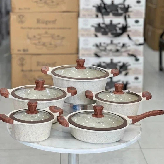 سرویس قابلمه 10 پارچه نانو گرانیتی و گرد روگن آلمان مدل Rü-7010